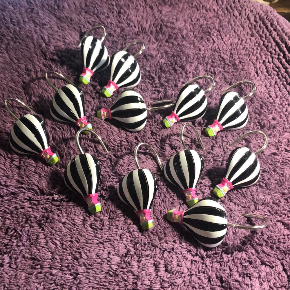 Hot Air Balloon Shower Curtain Hooks 12pcs